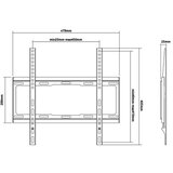 Xstand fix 32-55 nosač za tv/fiksni/vesa 400x400/40kg/2.5 cm od zida cene
