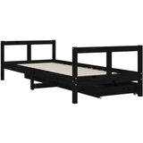  Dječjeg kreveta s ladicama crni 80 x 200 cm od borovine | shoptok.hr