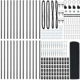 vidaXL Varjena žična ograja z 13 žeblji Siva 1x50 m Kovina | Shoptok.si