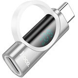hoco. adapter Type-C (muški) na Lightning (ženski) sa zaslonom 3A 60W UA32A srebrni | shoptok.hr