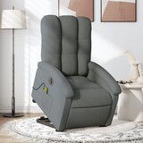 vidaXL električni masažni naslanjač s funkcijo vstajanja temno siv | Shoptok.si