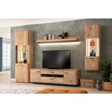 Livetastic VISEČA VITRINA, furnirano, masivno hrastova prečka barve hrasta | Shoptok.si