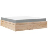 The Living Store Postelja z vzmetnico 180x200 cm trdna borovina - Postelja, (21610952) | Shoptok.si