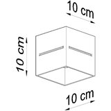 Nice Lamps Bijela stropna svjetiljka s metalnim sjenilom 10x10 cm Lorum – | shoptok.hr