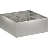  Vrtna saksija Srebrna 100 x 100 x 20 cm Nehrđajući čelik | shoptok.hr