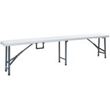  Sklopive vrtne klupe 2 kom 180 cm HDPE bijele | shoptok.hr