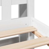 vidaXL Knjižna postelja brez vzmetnice bela 150x200 cm trdna borovina | Shoptok.si