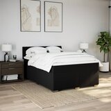  Krevet s oprugama i madracem crni 160x200 cm od tkanine | shoptok.hr
