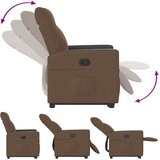  Naslonjač na podizanje od tkanine smeđi | shoptok.hr