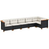 Maison Chic Seti vrtnega pohištva - Vrtna garnitura - Vrtni pohištvo set 6-delna z blazinami črna poli ratan, (21804325) | Shoptok.si