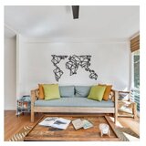 Wallity Zidna dekoracija World Map Metal Decor 4 Black Cene