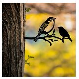 WALLXPERT decorative object figura bird on the branch 02 black Cene