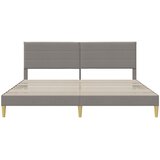  Krevetna konstrukcija Sivosmeđa 200 x 200 cm Tkanina | shoptok.hr