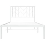 vidaXL Metalni okvir za krevet s uzglavljem bijeli 90 x 190 cm | shoptok.hr