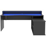 MID.YOU gaming miza kovina, umetna masa, leseni material črna | Shoptok.si