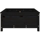  Vrtna sadilica crna 82,5 x 82,5 x 39 cm od masivne borovine | shoptok.hr