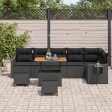  Sjedeća garnitura za vrt 11 kom. Crna poliratan 289 x 164 x 85 cm | shoptok.hr