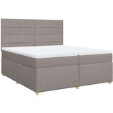 vidaXL Krevet s oprugama i madracem smeđesivi 200x200 cm od tkanine | shoptok.hr
