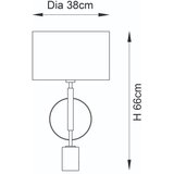  Endon 95221 - Stona lampa 1xE27/10W/230V plava/mesing/crna | Eponuda.com