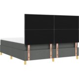  Postelja z vzmetnico z vzglavjem Temno siva 180 x 200 cm blago, (5000126340) | Shoptok.si