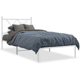  Metalni okvir za krevet s uzglavljem bijeli 90x200 cm | shoptok.hr