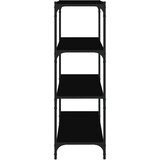 Ormarić za knjige crni 60x33x100 cm konstruirano drvo i čelik | Shoptok.si