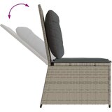 vidaXL Vrtni kavč z blazino Svetlo siva Poly ratan | Shoptok.si