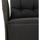  3-dijelni bistro set s jastucima crni od poliratana Crna Dužina stola 80 cm | Shoptok.si
