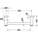Duravit 99144600 - držač za kadu d-code 28,4 cm mat crna | Eponuda.com