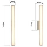  LED kupatilsko osvetljenje za ogledalo LINEA LED/8W/230V 3000/4000/6000K IP44 45 cm mat hrom | Eponuda.com