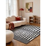 Elle Decoration Črno-bela ročno tkana volnena preproga 120x180 cm Stryve Pulse – | Shoptok.si