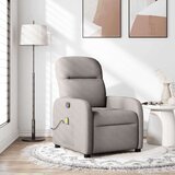 vidaXL Masažni naslanjač taupe blago | Shoptok.si