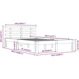  Okvir za krevet od masivnog drva sivi 150 x 200 cm veliki | shoptok.hr