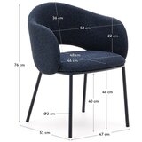 Kave Home Tamno plava blagovaonska stolica Maina – | shoptok.hr