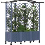  Povišeni krevet s mrežom i krovom Siva 163 x 40 x 144 cm PP | shoptok.hr
