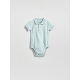 Reserved Pamučni bodi u stilu polo-majice - bljedoplavo | shoptok.hr