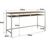Støraa Pisalna miza z mizno ploščo v hrastovem dekorju 51x153 cm Bradford – | Shoptok.si