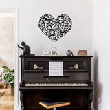 Wallity Zidna dekoracija Musical Love - 507, 57 x 70 cm, Crna | ePonuda.com