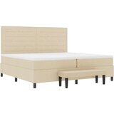  Krevet s madracem Set od 2 Bež Tkanina 200 x 200 cm Krevet | shoptok.hr