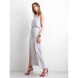 Fashion Hunters Gray dress with slits | Shoptok.si