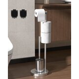 HOWDAH stoječe držalo za WC papir s ščetko srebrno | Shoptok.si