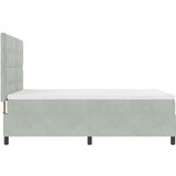 Box Spring Postelja z Blazino Svetlo Siva 160x200 cm Žamet, (22051250) | Shoptok.si