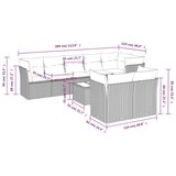  9-dijelni set vrtnih sofa s jastucima bež od poliratana | shoptok.hr