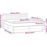 vidaXL Krevet box spring s madracem LED ružičasti 180x200cm baršunasti | shoptok.hr