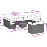  13-dijelni set vrtnih sofa s jastucima poliratan Bež | shoptok.hr