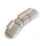 Milo Casa Bež žametna sedežna garnitura levi kot 428 cm Paolo – | Shoptok.si