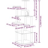  Penjalica za mačke sa stupovima za grebanje krem 153 cm | shoptok.hr
