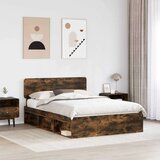  Konstrukcija postelje z vzglavjem Dimljeni oreh 140 x 200 cm, (5000102627) | Shoptok.si