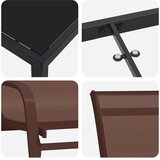 Vrtni set za objed 3 pcs Smeđa i crna Čelik s prahom | shoptok.hr