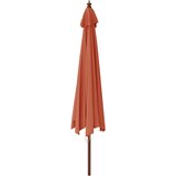  Vrtni suncobran s drvenim stupom terakota 400x273 cm | shoptok.hr